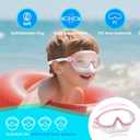 Swim Goggles for Kids 3-15 with Earplugs Large Frame Anti-Fog/UV Swimming Goggles for Boys Girls Toddler 2PCS