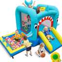 Culaluva Inflatable Bounce House: Jump Bouncer Castle Slide Combo - 7 in 1 for Kids 3-6 - with 370W Blower - for Indoor Outdoor Play