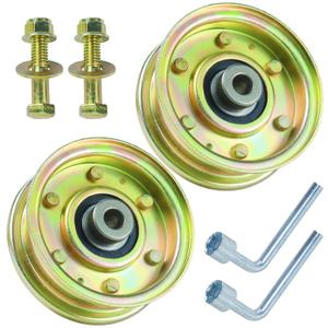 2 Pack 756-04224 Flat Idler Pulley Replaces Cub Cadet 756-04224 Pulley, MTD 756-0981A, 756-0981A Flat Idler Pulley, 756 0981A Toro 112-3687 for Cub Cadet lt1050 Idler Pulley, lt1042, ltx 1045