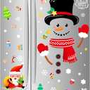 Christmas Snowman Magnets for Fridge 14Pcs, Reusable Refrigerator Magnetic Ornaments, Christmas Indoor Decorations, Mangnet for Home, Kitchen & Office, Metal Door, Garage Decor
