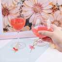 Framendino, 14 Pack Crystal Ballerina Wine Glass Markers Drink Signs for Wedding Tasting Coquette Party Decor