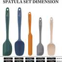 HOTEC Heat Resistant 600 BPA-Free Silicone Rubber Spatula Set for Baking, Cooking, and Mixing Non Stick Dishwasher Safe, Neutral Set of 5