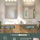 4-Light Brushed Gold Bathroom Vanity Light, Milk White Glass Globes