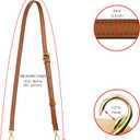Allzedream Leather Purse Strap Replacement Crossbody Handbag Long Adjustable, Brown, M
