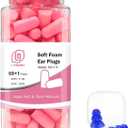 LYSIAN Ultra Soft Foam Ear Plugs for Sleep Noise Reduction -38dB Noise Cancelling Earplugs for Sleeping, Snoring, Shooting, Travel, Women-60 Pairs-Pink Color