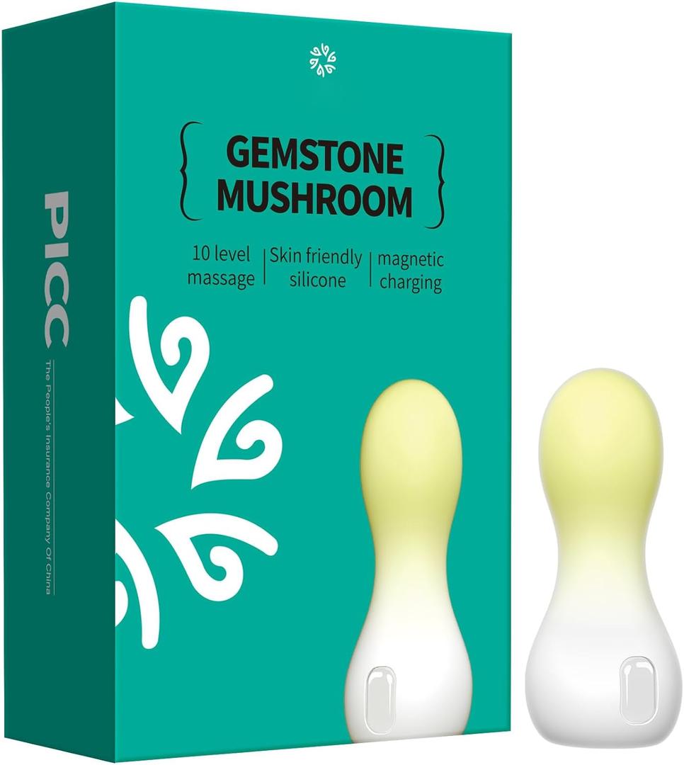 Personal Massage Device Smallest and Strongest Cordless Handheld Massager - Cute & Powerful - Best for Travel - Magic Stress Away - Perfect on Neck Legs Hand Pains and Sports (Yellow)