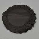 Restaurantware Pastry Tek 12 x 12 Inch Lace Doilies 100 Decorative Tableware Placemats - Disposable Round Black Paper Table Doilies For Birthdays Or Weddings Table Decor