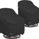 Swivel Patio Chair Covers 2 Pack,Waterproof Heavy Duty Outdoor Chair Covers,Patio Swivel Chair Covers for Outdoor Furniture (30 W x 34 D x 38.5 H inches) Black.