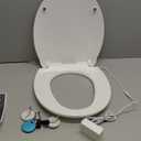 Heated Toilet Seat with Plug-in and Seat Soft Close, New technology for skin feel surface, Easy Installation(Round)