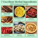 Organic Dandelion Root Tea, 7 Herbal Ingredients Natural with Goji Berries, Chrysanthemum, Dandelion, Cassia Seeds, Orange Peel, Gardenia and Licorice Tea Bag for Kidneys & Liver Health, 15 Bags