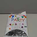 FunHot 80s Tablecloths, 80s Party Decorations, 4 Pcs 54 x 108 Inch Waterproof Rectangle Black Print Table Covers for Nostalgia Back to The 80s Theme Birthday Party Decorations