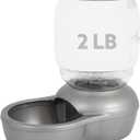 Petmate Replendish Feeder with Automatic Cat and Dog Feeder Grey, 2lb, Made in USA