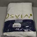 OSVINO Hotel Duvet Cover Set Queen Size 3Pcs Microfiber Navy Line Pattern Bedding Collection Ultra Soft Breathable Duvet Cover with Pillowcases