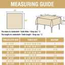 H.VERSAILTEX Linen Table Cloths Square 60 x 60 Inch Premium Tablecloth Spill-Proof Waterproof Table Cover for Dining Buffet Feature Extra Soft and Thick Fabric Wrinkle Free, Natural
