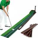 Golf Putting Mat – Practice Putting Green Indoor – Non-Slip Smooth Surface for Indoor & Office – Automatic Ball Return Golf Practice Mat for Home & Indoor Use