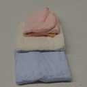 YFONG 3 Pack Microfiber Hair Towel Wrap for Women, Rapid Drying Towels for Hair with Button,Super Absorbent Hair Turbans for Wet Hair Long Thick Curly Hair (Blue, Pink, White)