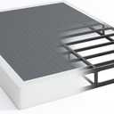 7 Inch Low Profile Box Spring, Sturdy Metal Frame Mattress Foundation, Easy Assembly, Quiet & Noise-Free, Queen Size