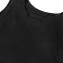 Remidoo Women's Casual Sleeveless Color Block Cropped Top Crewneck Tank Top Shirts (Black, S)