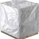 48" x 60" x 48" Heavy Duty Pallet Covers Outdoor PE Waterproof Pallet Cover Silver Tarp Waterproof for Construction Outdoor Storage(1 Pcs)