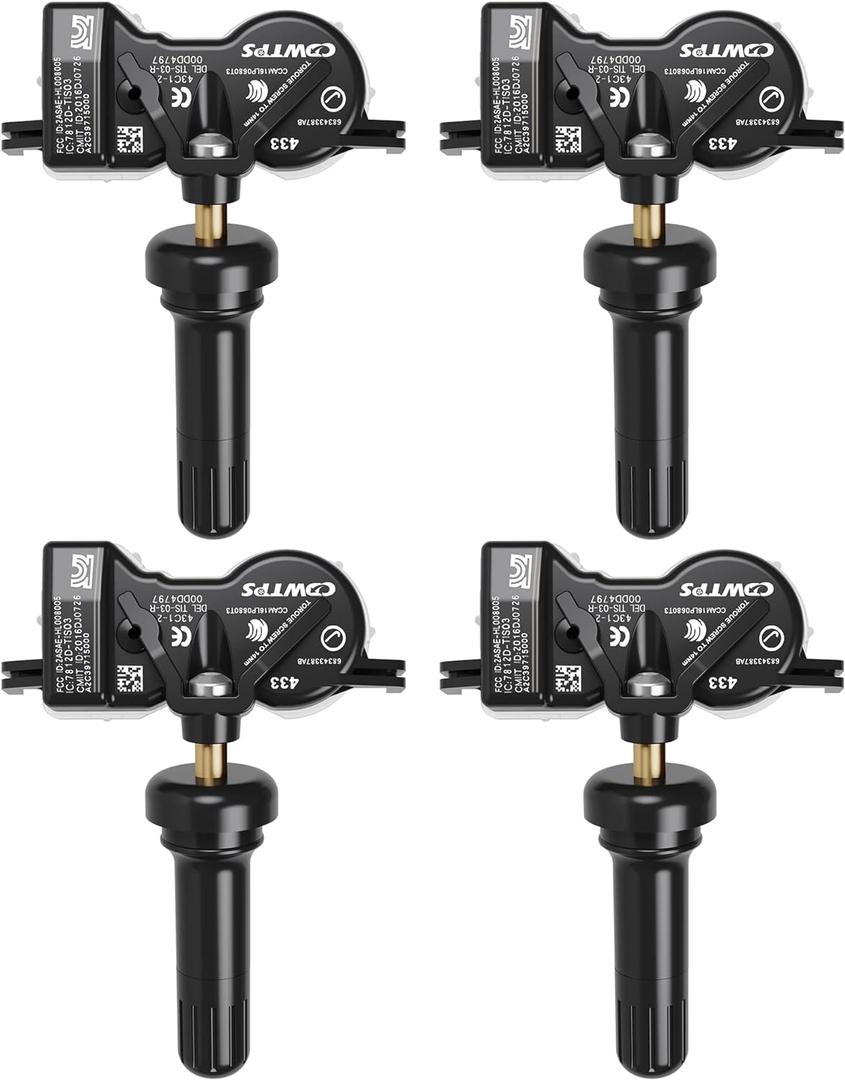 TPMS Sensor Dodge,4Pack 433Mhz Tire Pressure Monitoring System Sensor Compatible for Chrysler Jeep Dodge Fiat Replaces#68313387AB 68193586AC 68252493AB TPMS Sensor Dodge,4Pack 433Mhz Tire Pressure Monitoring System Sensor Compatible for Chrysler Jeep Dodge Fiat Replaces#68313387AB 68193586AC 68252493AB