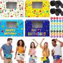 Capoda 4 Sets Birthday Swing Shaking Balls Game Set Twerk Balls Game Set for Birthday Party with Cardboard Boxes Belt 40 Ball Novelty Shake Box Activity for Adults Large Group Indoor Outdoor