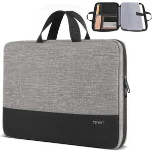 Ytonet Laptop Case Laptop Sleeve Case 13 13.3 Inch, TSA Slim Computer Cover with Handle, Water Resistant Business Travel Carrying Cover Compatible with MacBook Neo, Air, Pro HP Dell Notebooks, Grey