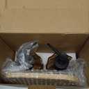 Glass Hand and Dish Soap Dispenser Set of 2 with Plastic Pumps, Bamboo Tray, 12oz Brown Bathroom Soap Dispenser with Diamond for Hand Wash & Dish Wash, Ideal for Bathroom Kitchen Countertop