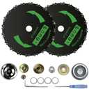 9" x 20T Chainsaw Tooth Brush Cutter Blade fits for STIHL FS56RCE FS91R FS70R FS94R FS111R FS131 FS91 FS131R FS56CE FS111RX Trimmer Weed Eater, with 2 Sets The Adapter Kit