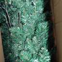 6.5 ft. Pre-Lit Hinged Artificial Pencil Christmas Tree with 250 Multi-Color Lights