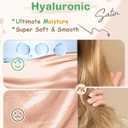 3 x BONNET QUEEN Silk Bonnet for Sleeping Hyaluronic Acid Satin Bonnet, Double Layer Hair Wrap for Curly Hair Women Sleep Cap (Champagne & Brown)