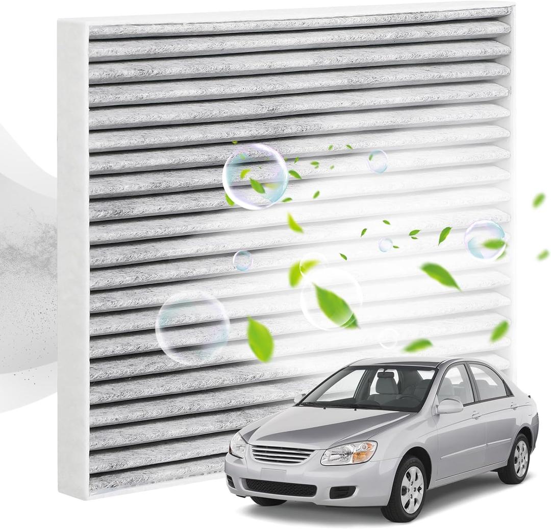 VEPAGOO Cabin Air Filter includes Activated Carbon for CP728 CF10728 Kia Forte Forte Koup Forte5 Rondo, Accent Elantra Except Touring Elantra Coupe GT