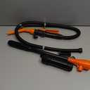 3.2 GPM Cordless Electric Fuel Transfer Pump, Portable Battery Powered Hand Fuel Pump, Universal Fit for Vehicles, Boats, Lawn Equipment, Emergency, Power Outage & Home Use (Orange Black)