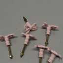 Metal Pink Bow Style Drawer knobs and pulls, Set of 6, for Cabinet Drawers, Dresser, Wardrobe- Easy to Install, Charming Design