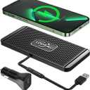 Wireless car Charger Charging pad 15w Non Slip FastCharger for car Wireless Phone Charger for Android for iPhone 11/12/13/14/15/16/17 Pro Max Xs,Samsung Galaxy S20(1M Cable)