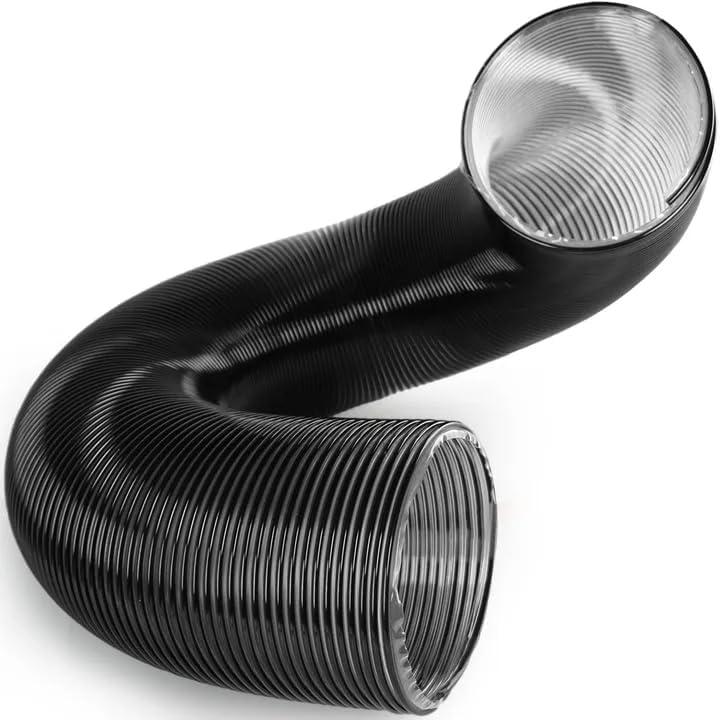 Heavy Duty 8 Inch x 8 Foot Leaf Vacuum Hose, Flexible PVC Replacement Part for DR Trac Vac Cyclone Agri-Fab, Universal Grass Catcher Bagger Attachment for Lawn Vacuums and Leaf Collection Systems