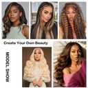 Water Wave Human Hair Bundles 18 20 22 Inch Curly Bundle Human Hair 100% Unprocessed Brazilian Virgin Hair 3 Bundles for Women Wet and Wavy Hair Bundle Extensions Natural Black Human Hair Bundles