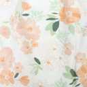 HonestBaby Baby 3 Pack Sleevelss Ruffle Shoulder Tops 100% Organic Cotton for Baby Girls (5T, White Peach Blossom Floral)