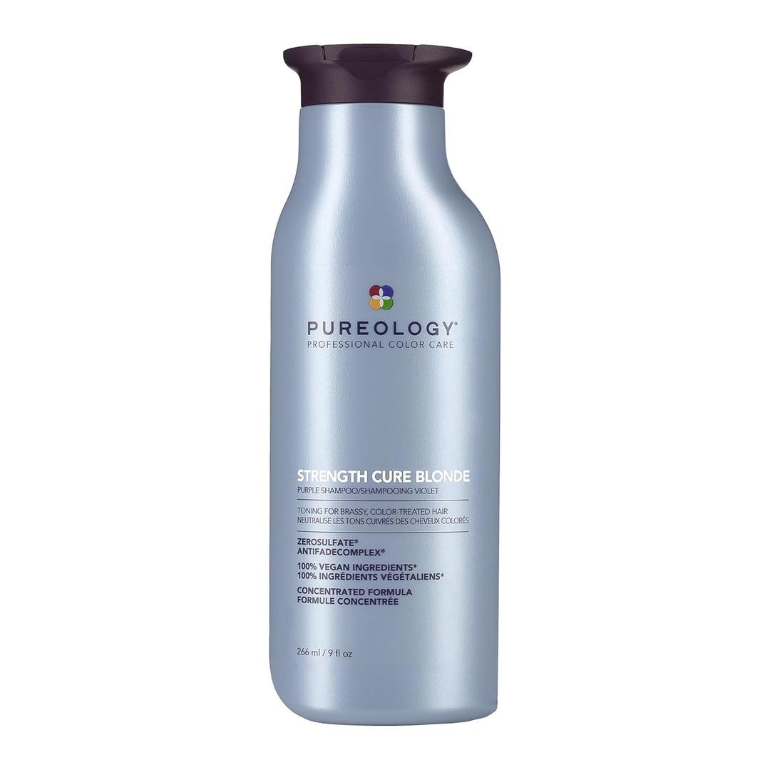 Pureology Strength Cure Blonde Purple Shampoo for Blonde & Lightened ColorTreated Hair, 9 Fl Oz