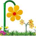 Crazy Daisy Sprinkler Funny Dancing Flower Sprinkler for Dogs | 360 Rotating Sun Flower Dancing Daisy Water Sprinklers for Lawn Yard Watering Dogs Outdoor Play Garden Sprinklers - Yellow