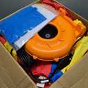 Sportspower My 1st Jump N Play Inflatable Bounce House with Large Slide & Anchors, Ages 3-8, Heavy Duty, ASTM Certified, on Included Blower