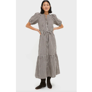 Love Tomas by Emerson Fry Exclusive Cocoa Gingham Lucy Dress Size , Extra Small, Black 