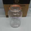 kitchentoolz 1 Gallon Glass Mason Storage Jars with Airtight Lids & Measurment Marks, Super Wide Mouth Canning Jars with Large Capacity for Pickles, Water Glassing & Overnight Oats - 2 Pack