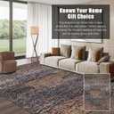 RUGSURE Washable Area Rug - 1/6 Thick - Stain & Water Resistant Non-Slip - Resistant Rug for Living Room, Bedroom, Nursery, Pet & Child Friendly, Vintage Charm Area Rugs (Rust, 9' x 12')