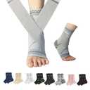 ABIRAM Ankle Brace, Ankle Compression Sleeve, Foot Sleeve (1 Pair) with Strap, Ankle Support for Sprained Foot, Plantar Fasciitis Relief Socks, Achilles Tendonitis, Women & Men, XL (Gray)