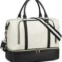 CAMTOP Women Ladies Travel Weekender Bag Overnight Duffel Carry-on Tote Bag fit 15.6 Inch Laptop Computer
