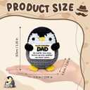 CHOANG Fathers Day Dad Gifts from Daughter Son Wife Cute Crochet Penguin for Dad, Meaningful Handmade Penguin Plush, Small Birthday Gift for Father Papa Stepdad, Inspirational Desk Decor Keepsake