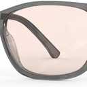 Bloomoak Rose Migraine Glasses,FL-Flex Light Sensitivity Relief Tinted Glasses for Indoor Fluorescent Glare/Women (Light Rose Coral - Gray Mist Frame(light  Indoor))