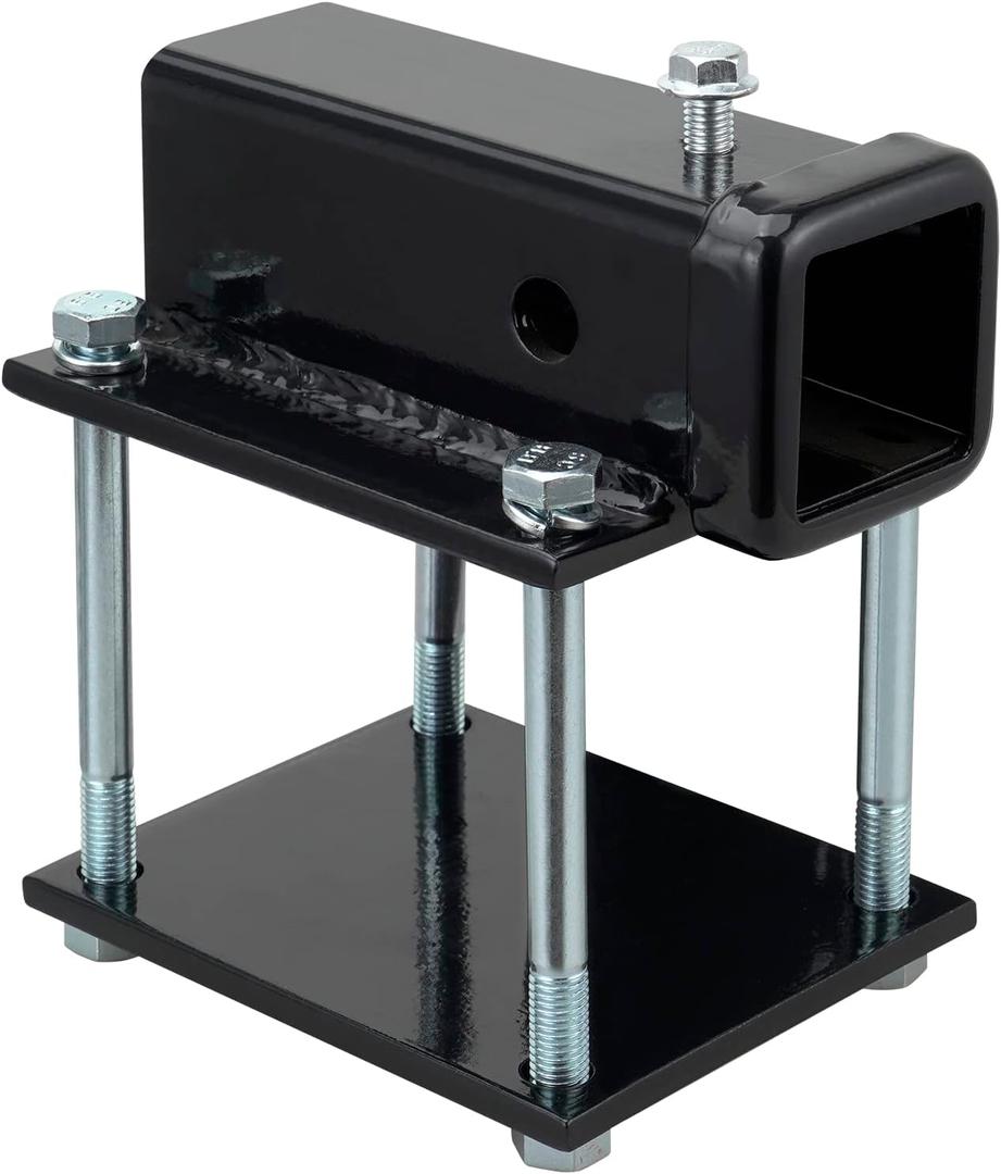Bolt-on RV Bumper Hitch Receiver Adapter for 4-4.5'' Beams2'' Receiver Opening, Trailer Rear Bumper for Camper Bike Racks Cargo Carriers