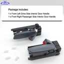 2Pcs Interior Door Handles for Hyundai Accent 2006 2007 2008 2009 2010 2011, Front Left Driver & Right Passenger Side Replaces# 826101E000, 826201E000, Textured Gray