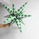 32Inch Red&Green Gingham Plaid Star burst Foil Balloon,Chirsmas Party Decoration Balloons,12pcs Spike Explplosion Balloon For Farmhouse Wedding, Picnic, Birthday, and Festival Decorations